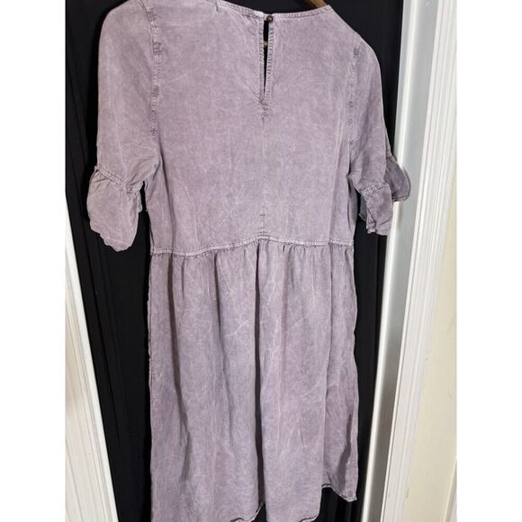 Womens Large Tea n Rose Purple Dress Grunge Boho Cottagecore Fairy Whimsigoth - Picture 2 of 7